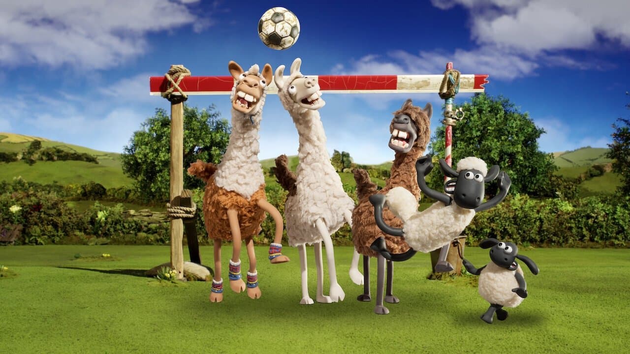Backdrop of Shaun the Sheep: The Farmer's Llamas