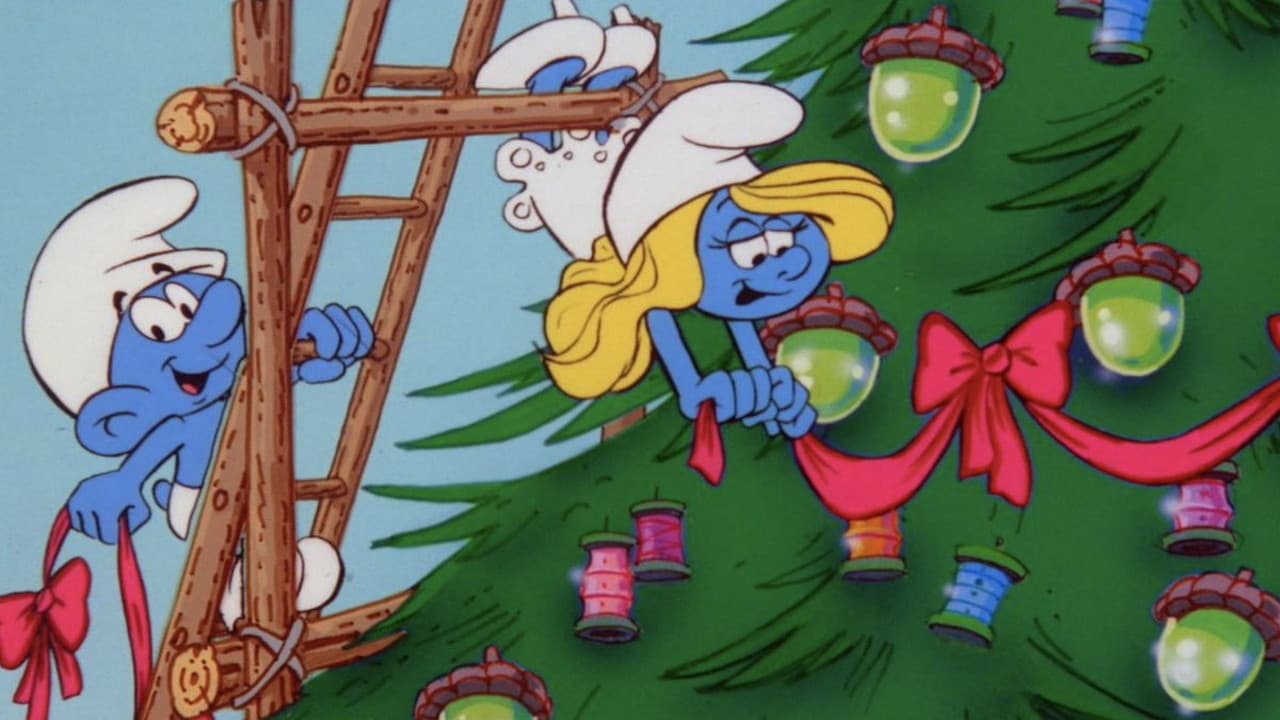Backdrop of The Smurfs Christmas Special