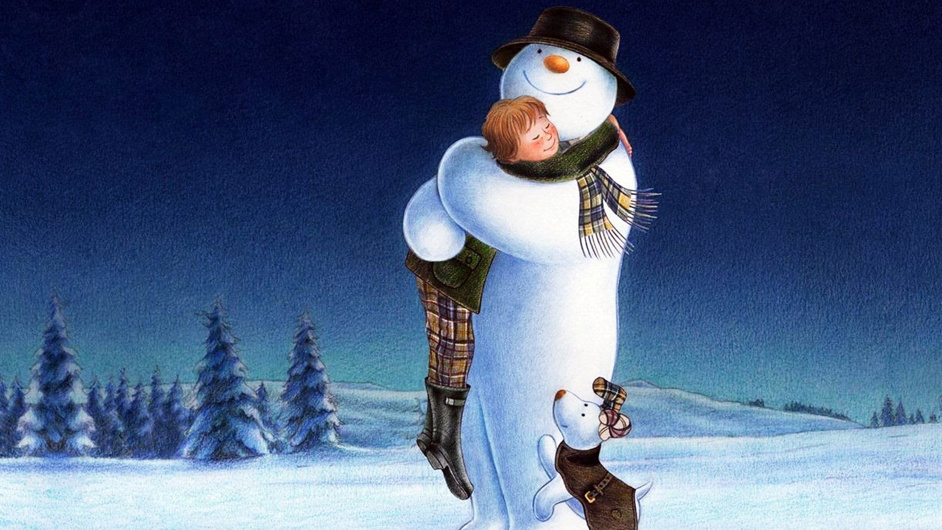Backdrop of The Snowman and the Snowdog