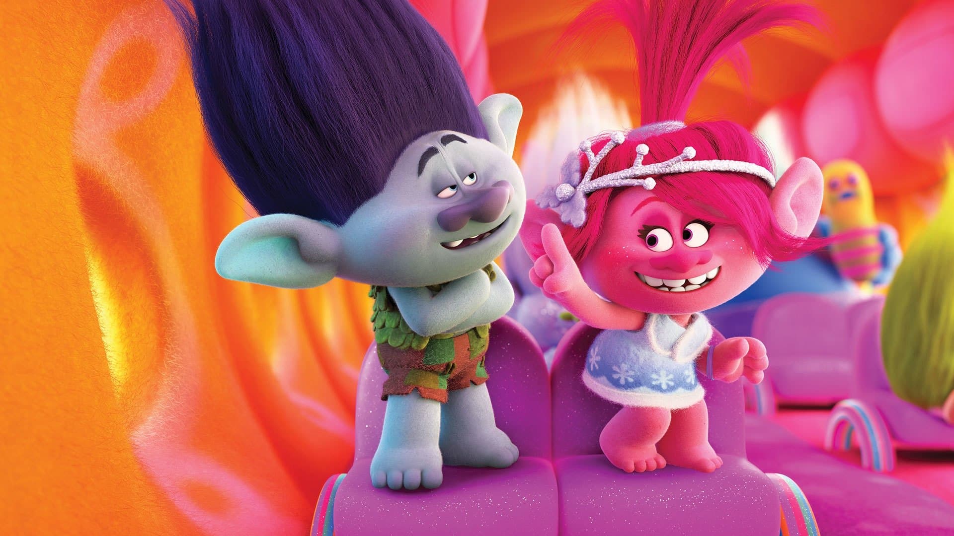 Backdrop of Trolls Holiday