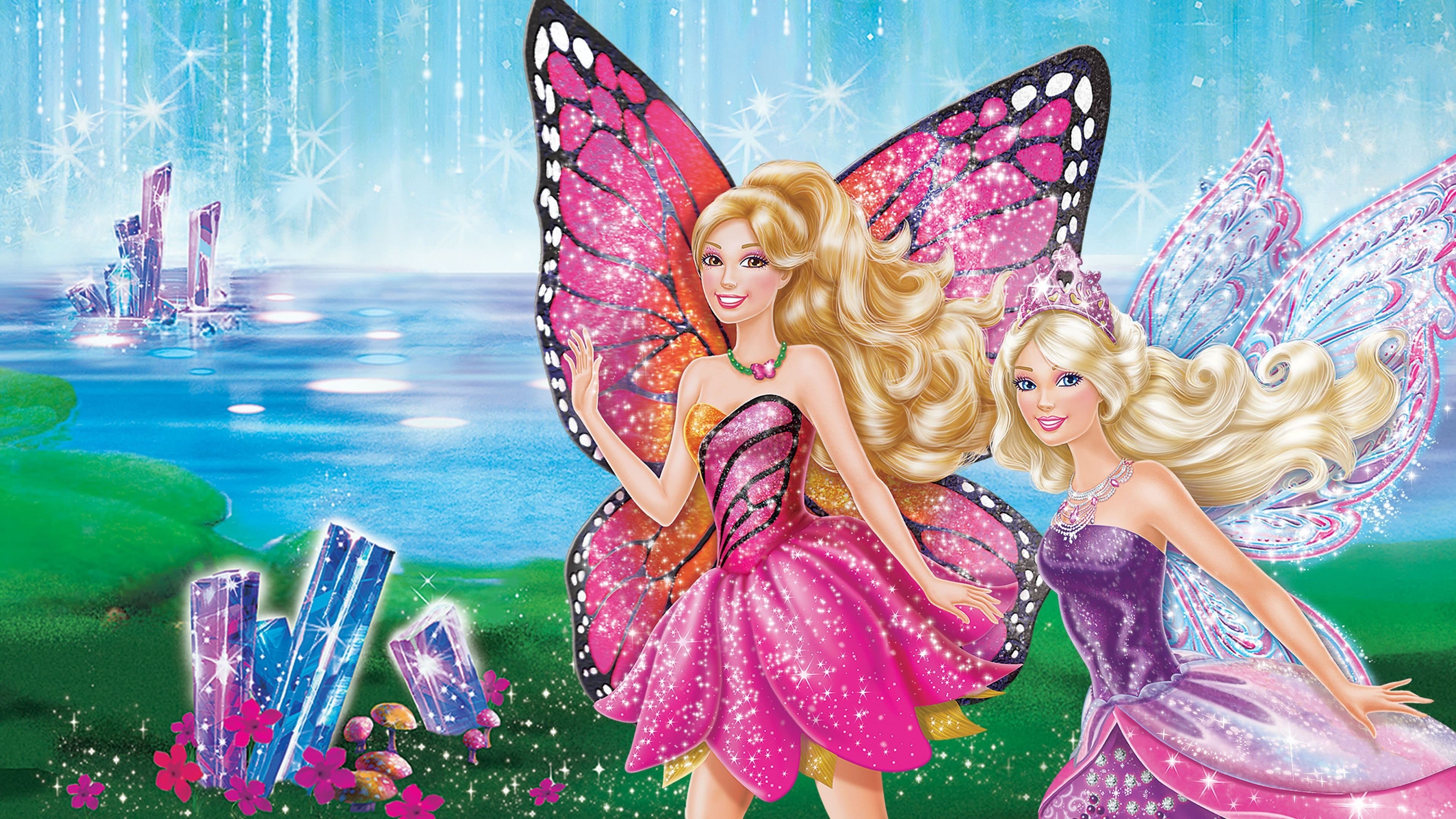 Backdrop of Barbie Mariposa & the Fairy Princess