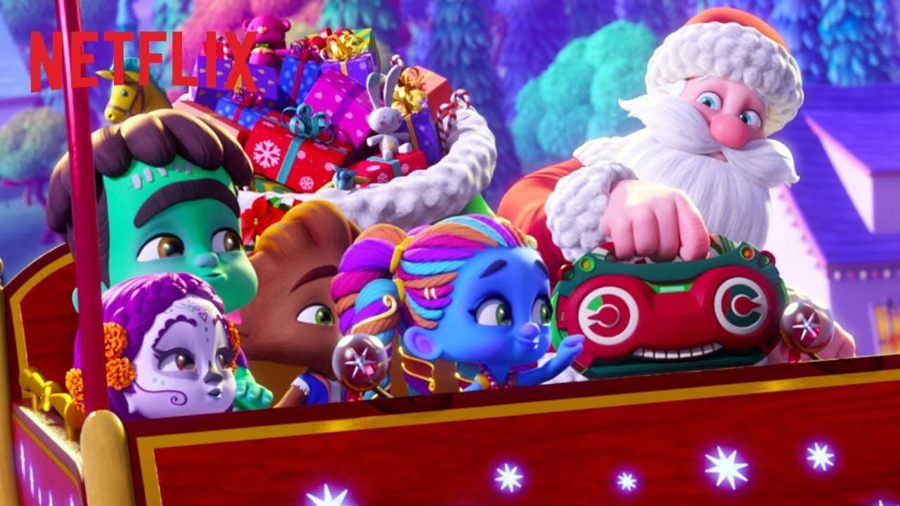 Backdrop of Super Monsters: Santa's Super Monster Helpers