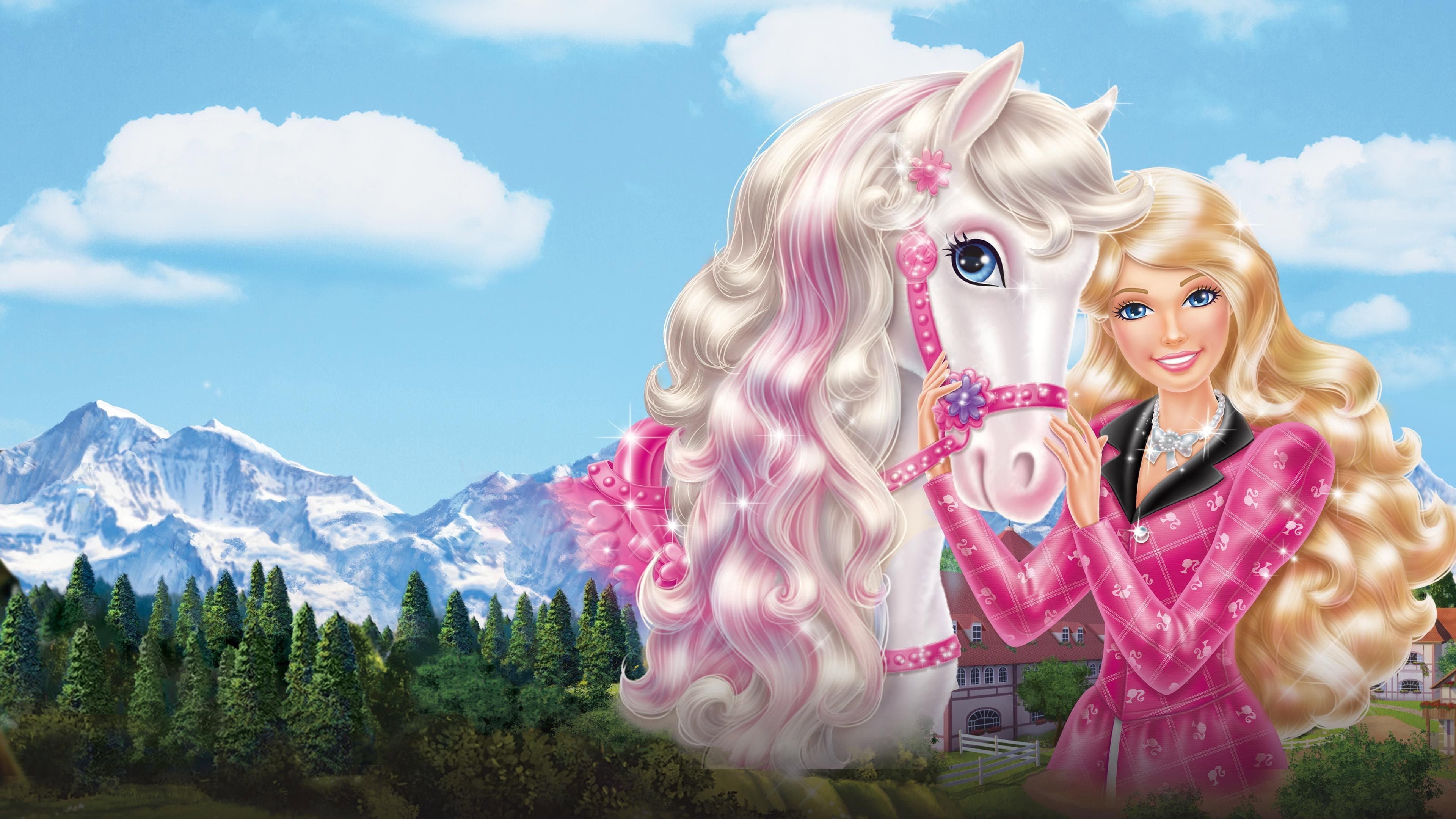 Backdrop of Barbie & Her Sisters in A Pony Tale