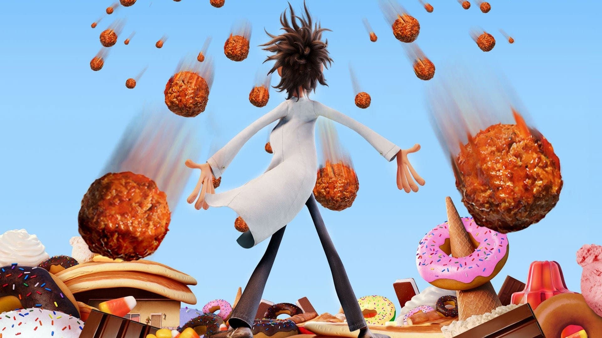 Backdrop of Cloudy with a Chance of Meatballs