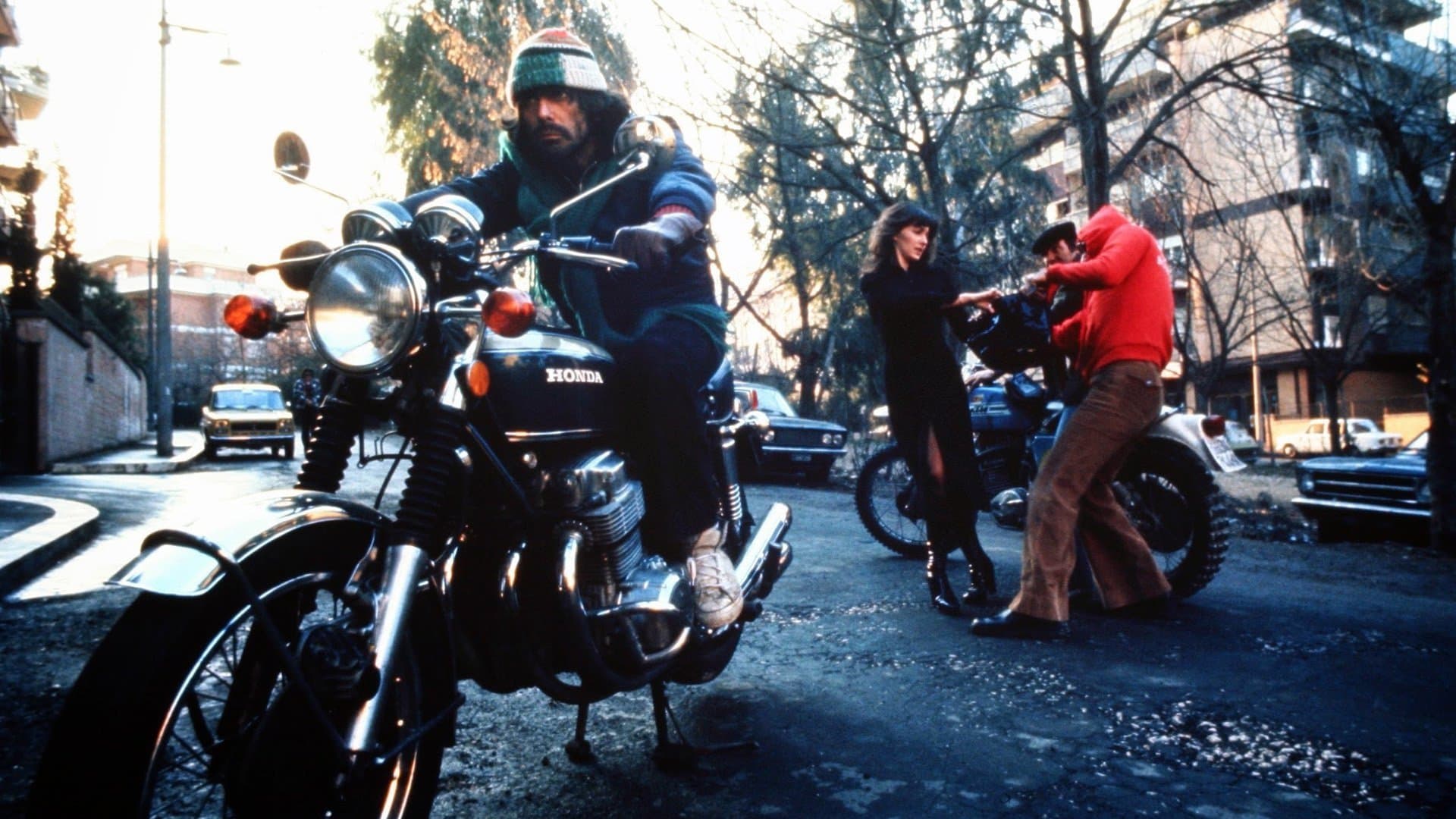 Backdrop of The Cop in Blue Jeans