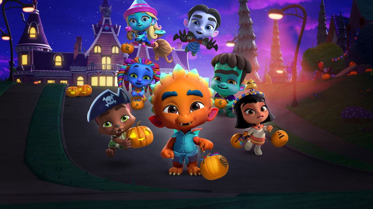 Backdrop of Super Monsters Save Halloween